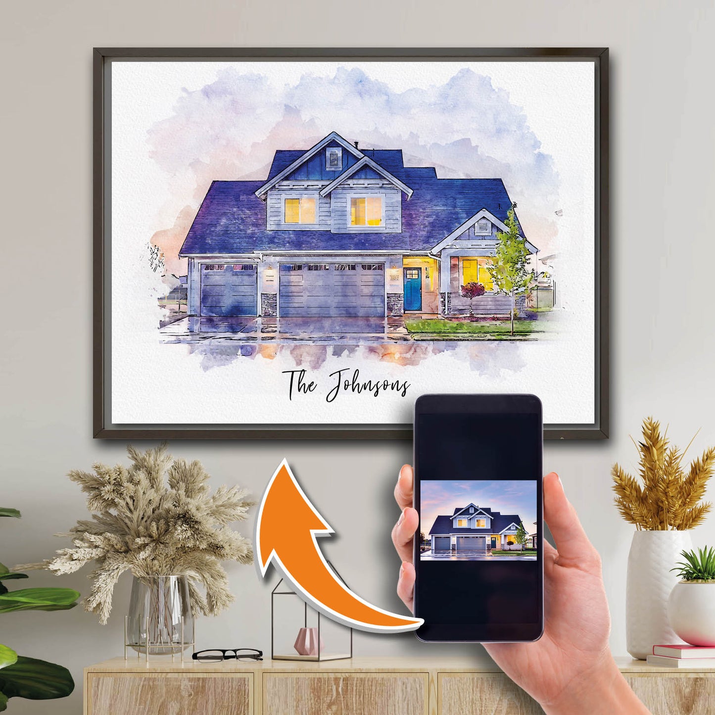 Handcrafted House Portrait, Portrait from Your Photo, Unique House Art, Custom House Illustration, Personalized Home Portrait, Photo Turned into Painting, Custom House Drawing, Bespoke House Art, Hand-Painted House Portrait, Photo Converted to Portrait, Unique Home Portrait, Custom House Sketch, Personalized House Drawing, Realtor Closing Gift, Closing Celebration Present,