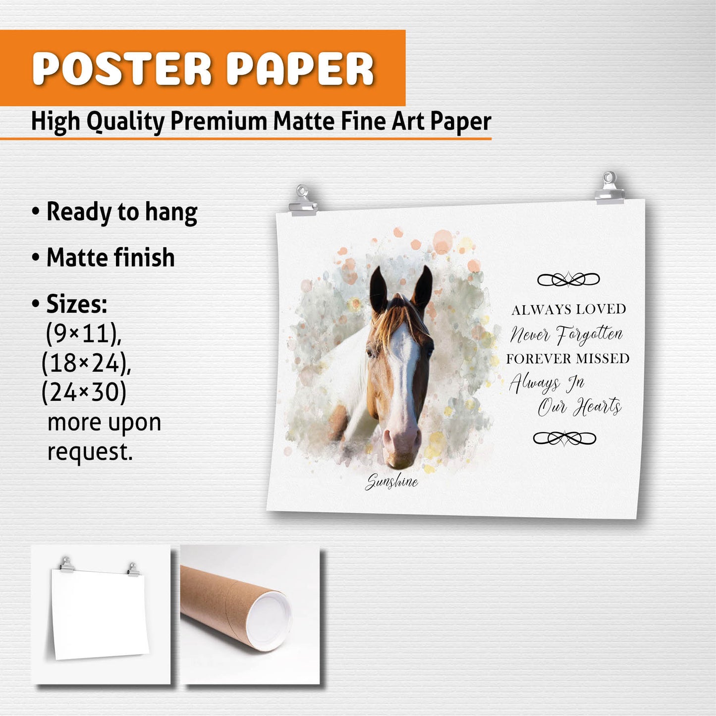 Custom Horse Portrait From Photo