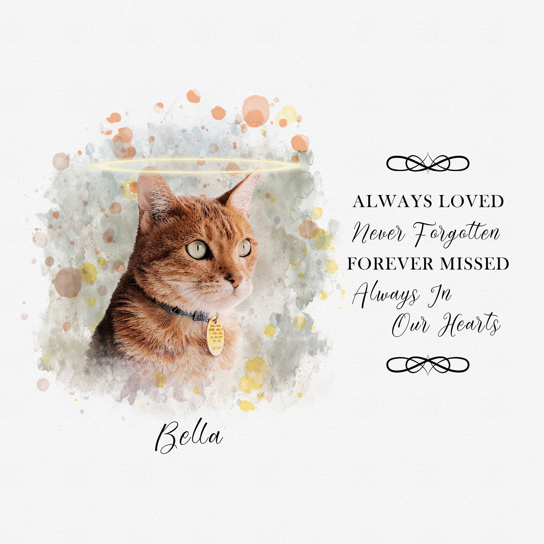 Personalized Gifts,Personalized Gift,personalized cat,personalised cat,Painting of Cats,Painting Of Cat,memorial photo,memorial art photo,Loss of Loved Ones,Last Minute Gift,grief portrait,Gift for Friend,cat sketch