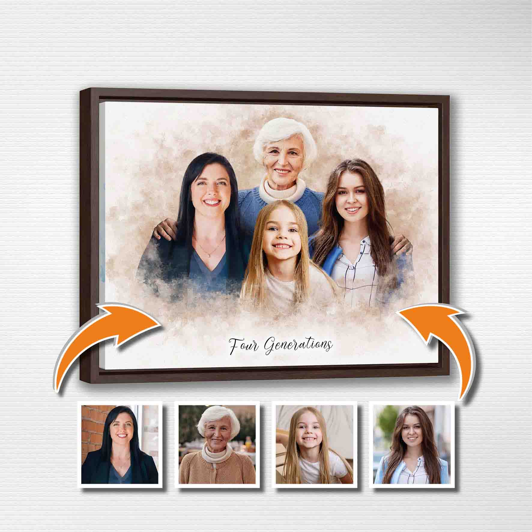 Custom Four Generations Portrait Personalized Four-Generation Portrait Bespoke Four-Generations Artwork Handcrafted Multigenerational Portrait Unique Family Legacy Portrait Four-Generation Portrait Commission Family Tree Portrait Art Customized Four-Generation Portrait Multigenerational Portrait Keepsake Personalized Family Heritage Art Four-Generation Legacy Portrait Family History Portrait Commission Custom Family Tree Artwork Four-Generation Portrait Creation Personalized Multigenerational Art