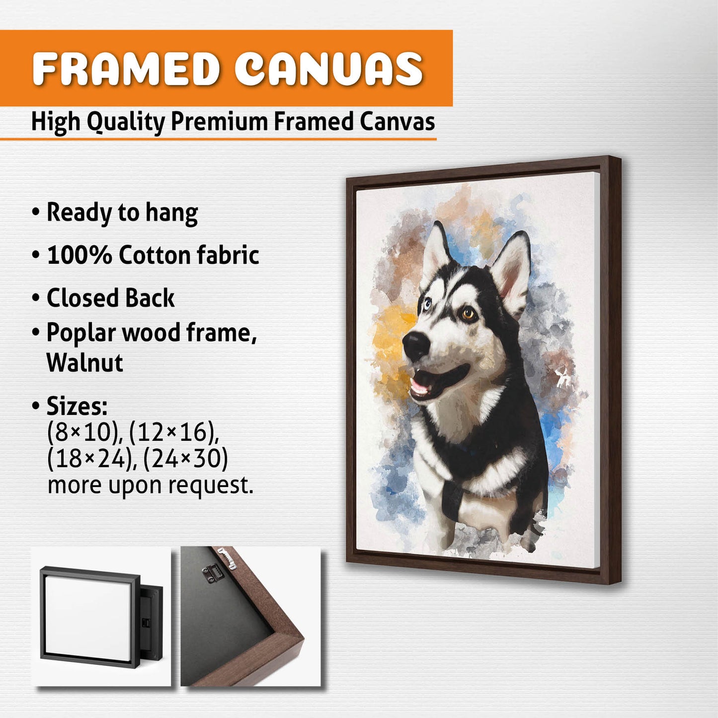 Personalized Watercolor Dog Portrait
