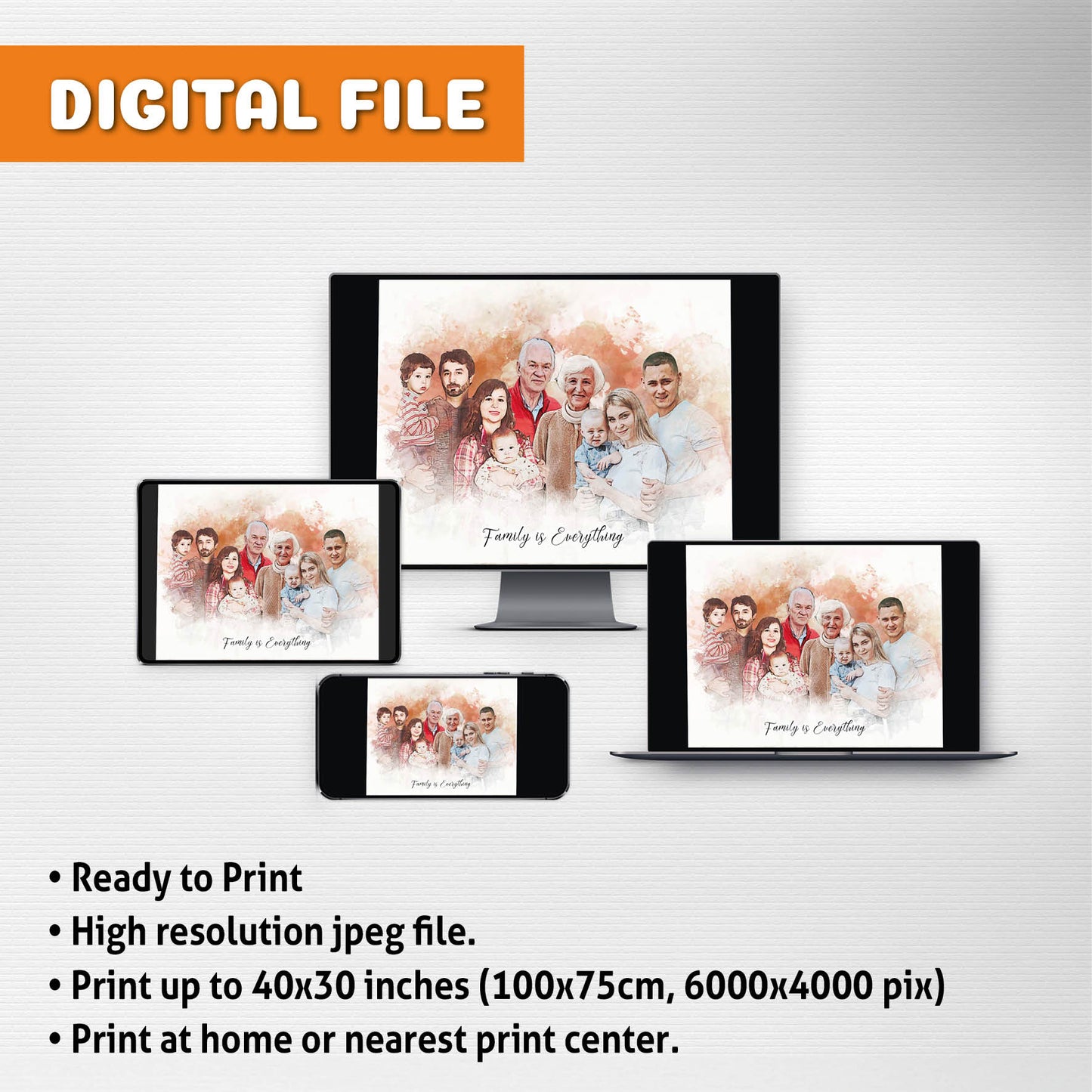 Custom Family Portrait from Photos
