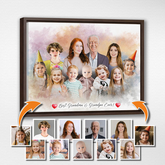  Personalized Framed Canvases  Personalized Family Generations Portrait  Personalized Family History Portrait  Personalized Anniversary Tribute  Personalized Anniversary Gift  Nana's Gift  Multigenerational Portrait Creation.  Multigenerational Portrait Artwork  Multigenerational Love  Mother's Day Present  Mother's Day Gift  Mother's Day Decor  Mother's Day Art  Grandparents Family Gift  Grandparents Day Present  Grandparents Christmas Gift